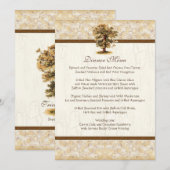 Zwirlboomwortels Antiqued Parchment Wedding Menu (Voorkant / Achterkant)