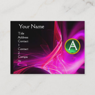 ZWIRLGEM MONOGRAM Vibrant zwart roze paars groen Visitekaartje