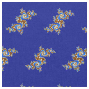 Zwirly Fractal Blue Stof