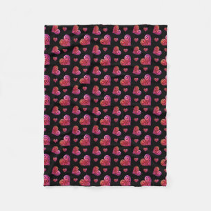 Zwirly Heart Fleece Deken
