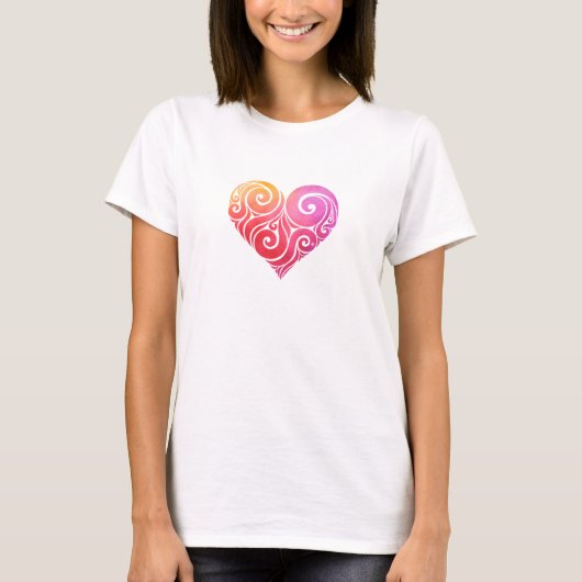 Zwirly Heart T-shirt (Voorkant)