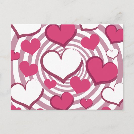 Zwirly Hearts Briefkaart (Voorkant)