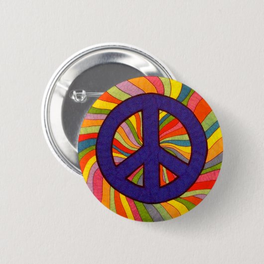 Zwirly Peace Button (Voorkant /achterkant)