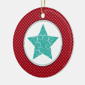Zwirly Star Keramische kerstversieringen Keramisch Ornament (Links)