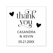 Zwirly Typografie Dank je harthuwelijk Zelfinktende Stempel (Design)