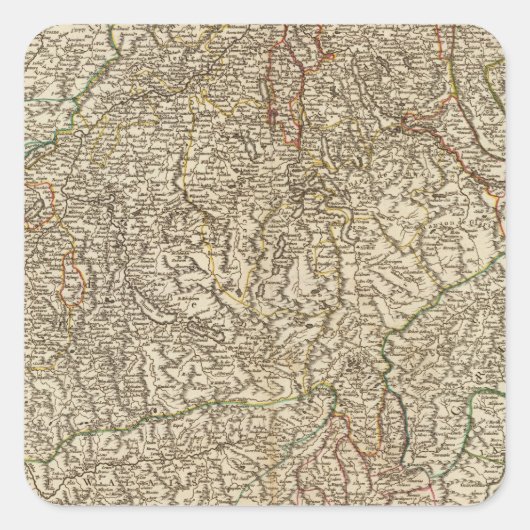 Zwitserland 13 vierkante sticker (Voorkant)