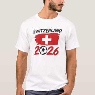 Zwitserland 2026 Voetbal Fan Uitrusting Supporters T-shirt