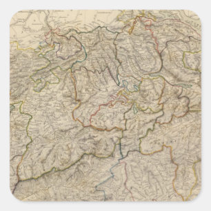 Zwitserland 7 vierkante sticker