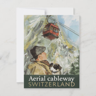  Zwitserland Aerial Cableway Travel Briefkaart
