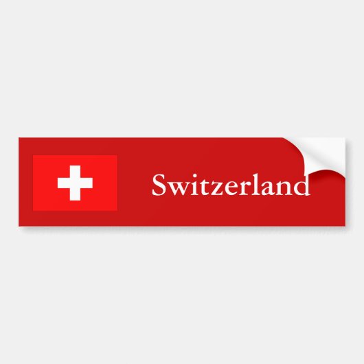 Zwitserland Bumpersticker (Voorkant)