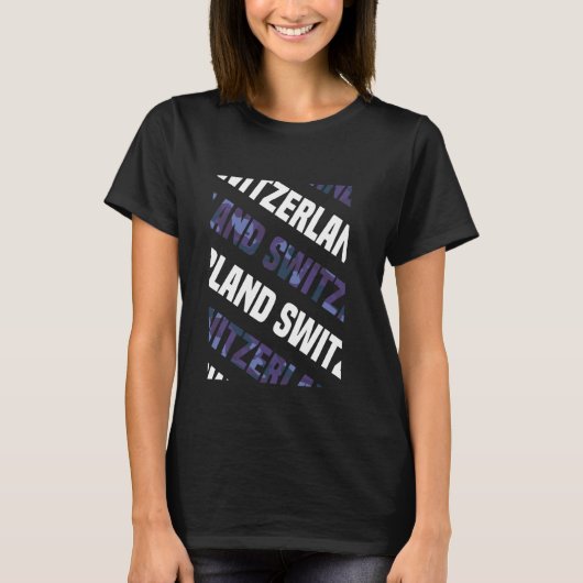 Zwitserland Camo Pattern Paarse Camouflage T-shirt (Voorkant)