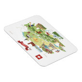 Zwitserland Cartoon Map Magneet (Rechterzijde)