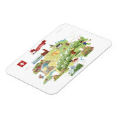 Zwitserland Cartoon Map Magneet (Linkerzijde)