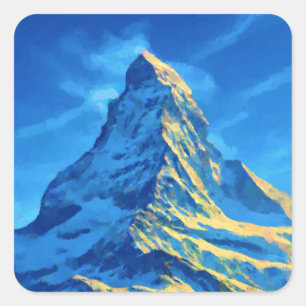 Zwitserland De Matterhorn Vierkante Sticker