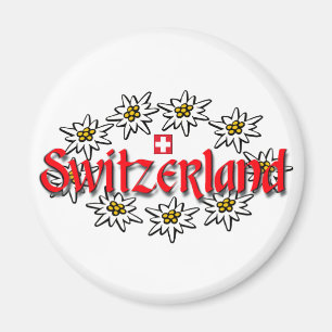 Zwitserland Edelweiss Button Magneet