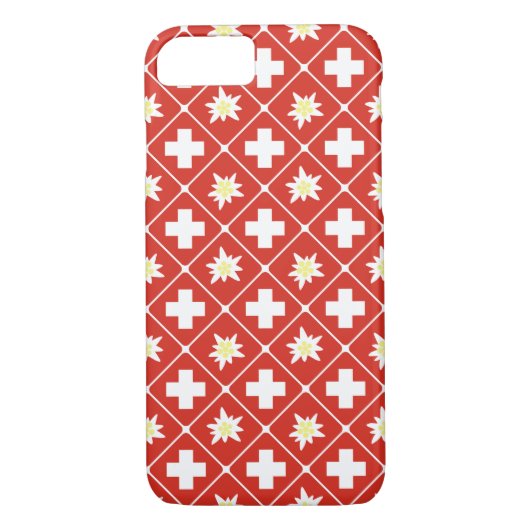 Zwitserland Edelweiss-patroon Case-Mate iPhone Case (Achterkant)