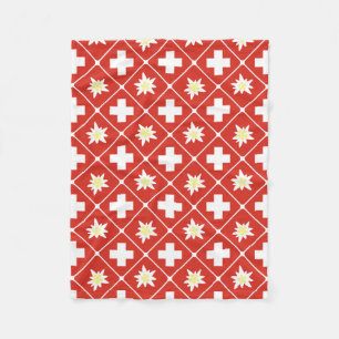 Zwitserland Edelweiss-patroon Fleece Deken