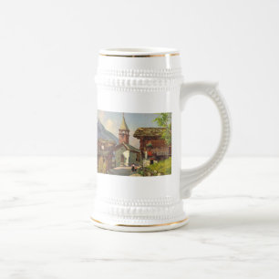 Zwitserland, een dorp in de Valais Bierpul