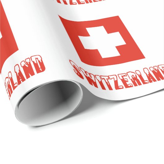 Zwitserland en de Zwitserse vlag Cadeaupapier (Rol Hoek)