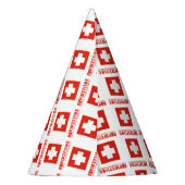 Zwitserland en de Zwitserse vlag met Jouw naam Feesthoedjes (Achterkant)