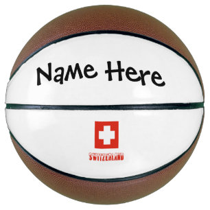 Zwitserland en Zwitserse vlag gepersonaliseerd Basketbal