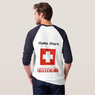 Zwitserland en Zwitserse Vlag Persoonlijk T-shirt