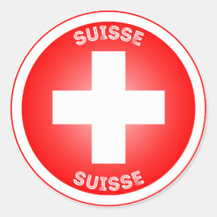Zwitserland Erfgoed Embleem Ronde Sticker