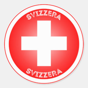 Zwitserland Erfgoed Embleem Ronde Sticker