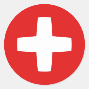 Zwitserland Fisheye Vlag Sticker