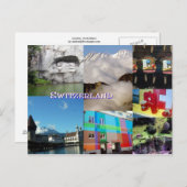 Zwitserland Fotocollage Briefkaart (Voorkant / Achterkant)