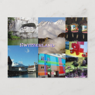 Zwitserland Fotocollage Briefkaart