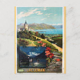 Zwitserland Frankrijk Meer van Genève Leman Briefkaart