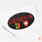 Zwitserland, Genève* ovale sticker (Envelop)