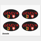 Zwitserland, Genève* ovale sticker (Vel)