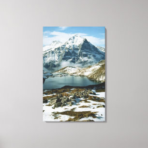 Zwitserland, Grindelwald, Berner Alpen, Uitzicht Canvas Afdruk