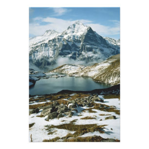 Zwitserland, Grindelwald, Berner Alpen, Uitzicht Foto Afdruk