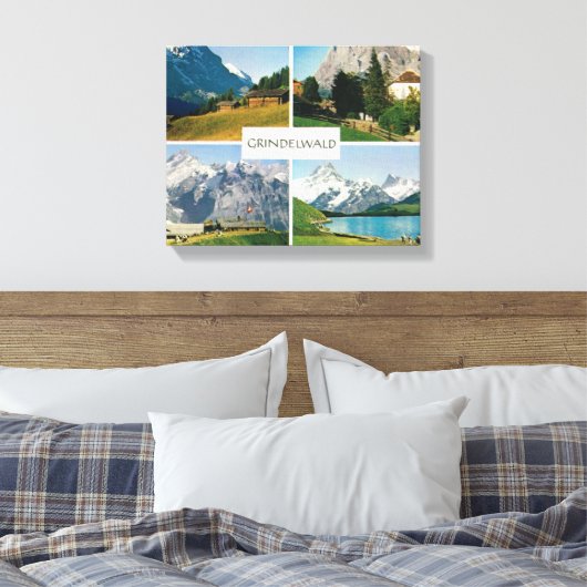  Zwitserland, Grindelwald, Jungfrau Canvas Afdruk (Insitu (Slaapkamer))