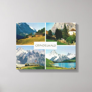 Zwitserland, Grindelwald, Jungfrau Canvas Afdruk