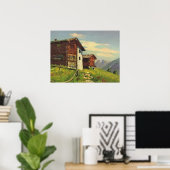  Zwitserland, Hochweg, Saas Fee Poster (Thuiskantoor)