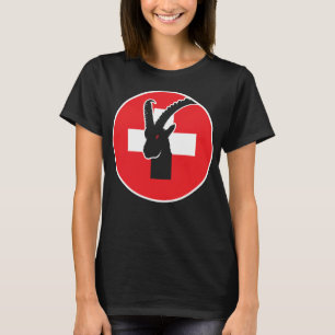 Zwitserland Ibex Zwitserse nationale dierenvlag T-shirt