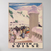 Zwitserland in het Poster voor winterreizen (Voorkant)