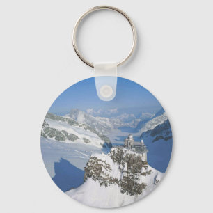Zwitserland, Jungfraujoch, top van Europa Sleutelhanger
