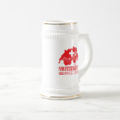 ZWITSERLAND Kaart vlag sinds 1291 bergen Bierpul (Voorkant rechts)