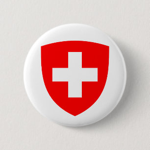 Zwitserland land wapen wapens symbool embleem zwit ronde button 5,7 cm