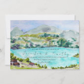 Zwitserland landschap aquarel schilderij kaart (Voorkant)