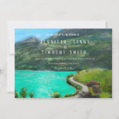 Zwitserland landschap olie pastel schilderij kaart (Voorkant)