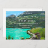 Zwitserland landschap olie pastel schilderij kaart (Voorkant / Achterkant)