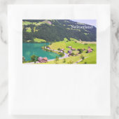 Zwitserland landschap rechthoekige sticker (Tas)