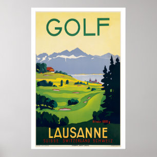 Zwitserland Lausanne Vintage Reisposter Poster