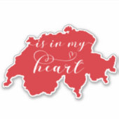 Zwitserland ligt in mijn hart sticker (Voorkant)